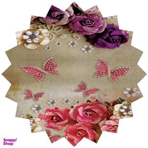 رومیزی مخمل رنس مدل T6-42818 سایز 90x95 سانتی متر