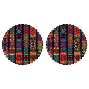 رومیزی مخمل رنس مدل T4-42525 بسته 2 عددی سایز 40x40