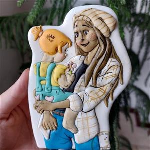 کوکی دکوراتیو روز مادر کاملا خوراکی ومناسب هدیه دادن واستفاده از تزیینات کیک وغیره