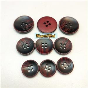 دکمه اسپرت چهار سوراخه کد 398 سایز  18 میلی متر رنگ قرمز