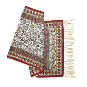 قلمکاری  رومیزی قلمکار صدر مدل چلوار طرح گلدانی کد 180 