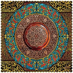 رومیزی مخمل رنس مدل T1-42410 سایز 90x95 سانتی متر