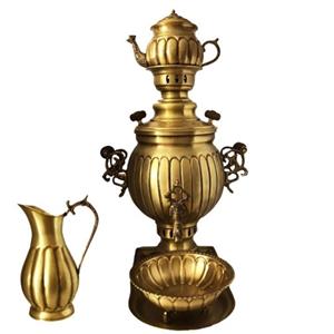 سماور برنجی توپی