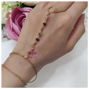 دستبند تمیمه پولکی استیل، کد 332