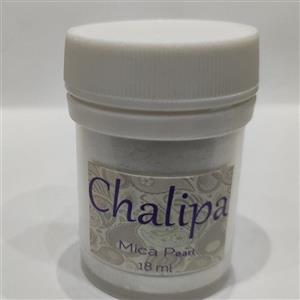 پودر رنگ رزین اپوکسی چلیپا مدل Mica Pearl حجم 18 میلی لیتر-سفید