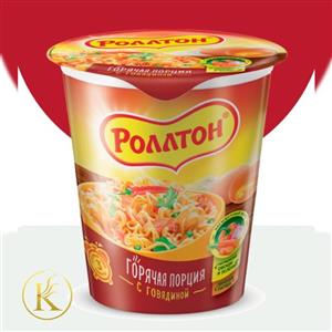 نودل گوشت با ادویه تند برند رولتون روسیه مدل لیوانی(70 گرم)نودل خارجی