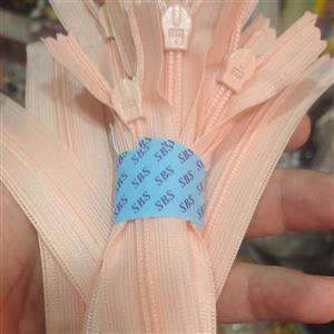 زیپ مخفی 60 سانت آلمانی صورتی گل‌بهی 1 بسته 10 عددی