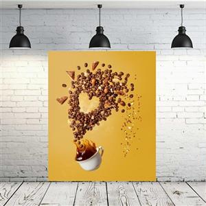 تابلو بوم طرح گردباد قهوه