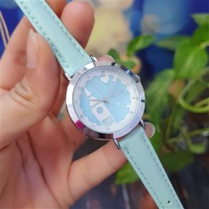 ساعت مچی دخترانه فانتزی رنگ بندی آبی آسمانی