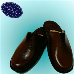 نعلین طبی چرم گاوی قهوه ای سوخته