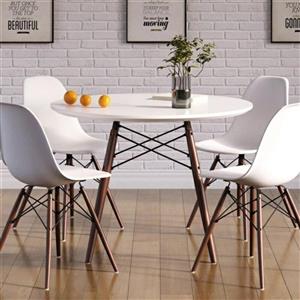 میز و صندلی فایبرگلاس پایه چوبی شرکتی