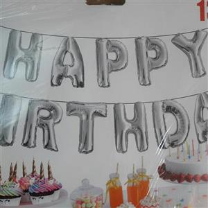 بادکنک فویلی happy birth day ( سه رنگ )