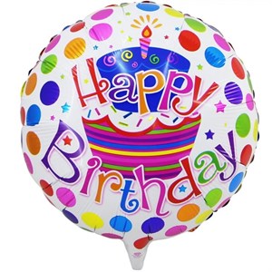 بادکنک فویلی happy birth day ( سه رنگ )
