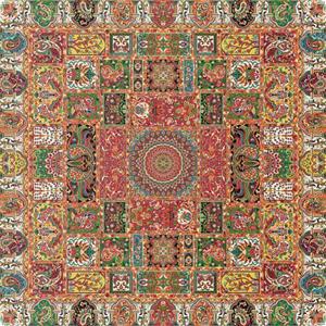 رومیزی یک در یک ترمه ابریشم طرح وصال نارنجی مدل 844