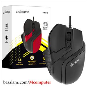 موس سیم دار SIBRATON مدل SM4240