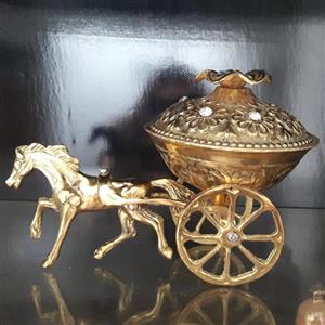 قندان برنز کالسکه سنگین و ریخته