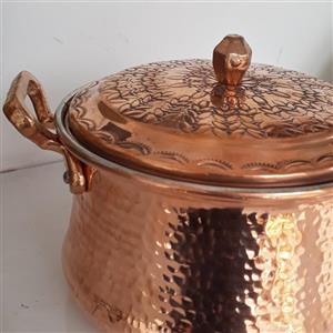 دیگ مسی یزدی دست ساز سایز 4