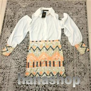 ست بلوز و دامن حریر زنانه