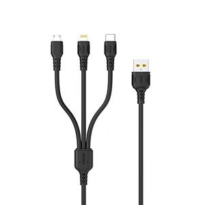 کابل تبدیل USB به لایتنینگ/USB-C/microUSB دنمن مدل D05E طول 1 متر\n\n