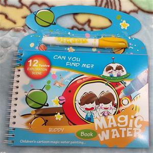 دفتر نقاشی جادویی مجیک واتر (رنگ آمیزی با آب، دفتر نقاشی) ( magic water)طرح جدید(بازی خونه)