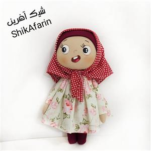 عروسک دستدوز  کاملاً  ایرانی ماهگل