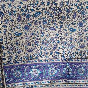 سفره ورومیزی قلمکاری سنتی سایز 200×135سانت بنفش 