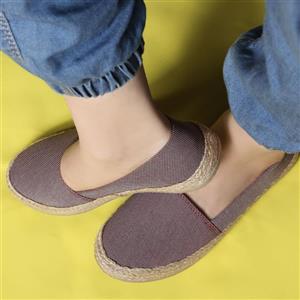 کفش کنفی با پارچه نخی بافتدار کالباسی