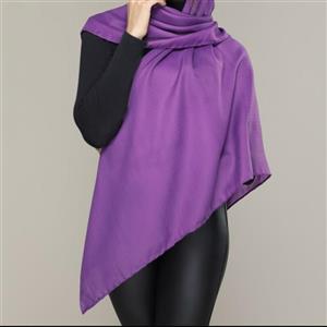 روسری بهاره عیدانه مجلسی تک رنگ قواره 140  دور دستدوز هرمس