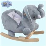 راکر کودک مدل فیل - صندلی مبلی - بدون پرز و الکتریسیته ساکن - صادراتی- رنگ طوسی