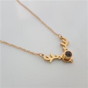 گردنبند تلسکوپی دوستت دارم طرح شاخ گوزن