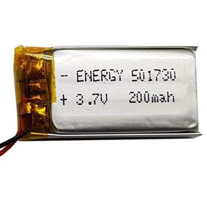 باتری لیتیومی 3.7ولت 200mah شارژی قابل استفاده برای هدفون