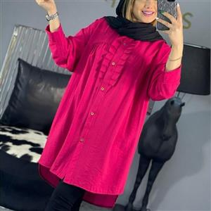 مانتو رز جنس بابوس الیزه فری سایز از 38 تا 48 در 5 رنگ زیبا و شیک ( )