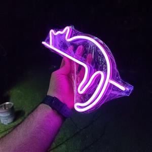 تابلو نئون طرح گربه 2