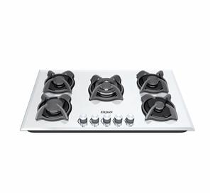 اجاق گاز شیشه ای 5شعله سفید پلوپز وسط چدن پادیسانی -مارک اردان EG45W