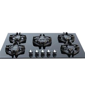 اجاق گاز پنج شعله  شیشه رو میزی ترموکوبل دار \n