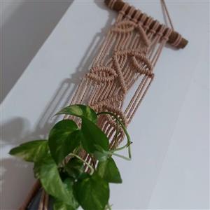 آویز گلدان مکرومه مدل برگ