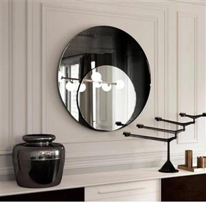 آینه دو رنگ بک لایت دایره ای قطر 80 با آینه درجه یک