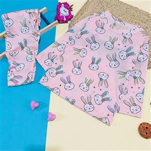 ست بلوز و شلوار دخترانه خرگوش ناز جنس نخ پنیه از سایز 55 تا 80