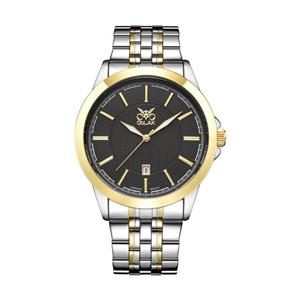 ساعت مچی عقربه ای مردانه اوبلاک مدل 72709 رنگ دو رنگ صفحه مشکی