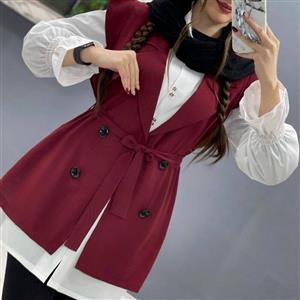 وست و شومیز تترون و میکرو . وست شومیز . مانتو و رویه . جلیقه مانتو . با  در پوشاک اکبری 110