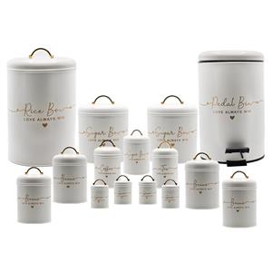 سرویس آشپزخانه 15 پارچه بی وی کی مدل لاو رنگ سفید