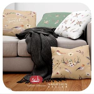 4عدد کاور کوسن طرح home sweet home  - اندازه 40 در 40 -مخمل پورش،چاپ و دوخت عالی