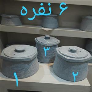دیگ سنگی ،6 نفر آبگوشت (دیزی سنگی )و خورشت 8 تا 10 نفر+هدیه 