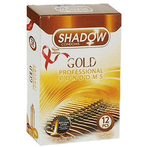 کاندوم شادو مدل Gold بسته 12 عددی shadow gold condoms 12pcs 