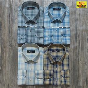 پیراهن مردانه جعبه ای کلاسیک قواره دار m تا xl رنگبندی آستین بلند طرح چهارخانه