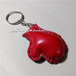 جاکلیدی دستکش بوکس چرم طبیعی دست دوز