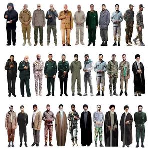 15 عدد تندیس چوبی رومیزی علما و شهدا استند