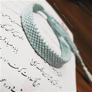 دستبند دوستی دستبافت طرح ساده رنگبندی دلخواه - اکسسوری مهری