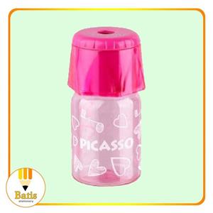 مداد تراش مخزن دار  پیکاسو مدل Bottle Sharpener رنگ صورتی