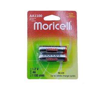 باتری قلمی قابل شارژ moricell مدل AA1100 بسته 2 عددی 